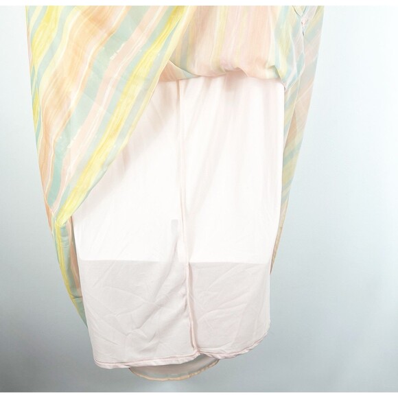 Grace + Karma Maxi Dress Size 1X Smocked Striped Colorful Tassel Boho Festival - Picture 7 of 12